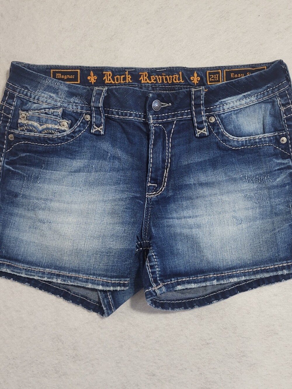 Womens Rock Revival Magnor Easy Short Denim Shorts Size 29